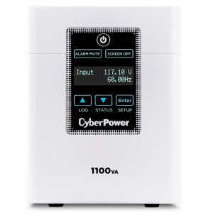 CyberPower M1100XL Mini-Tower UPS, UL Rated, sealed LCD panel, 6 NEMA 5-15R-HG